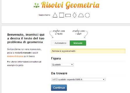 programma per risolvere problemi di geometria