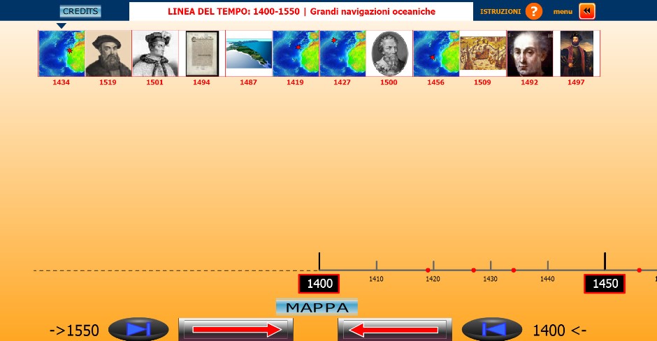 LINEE DEL TEMPO SCOPERTE GEOGRAFICHE