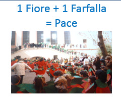 Un fiore più una farfalla = pace